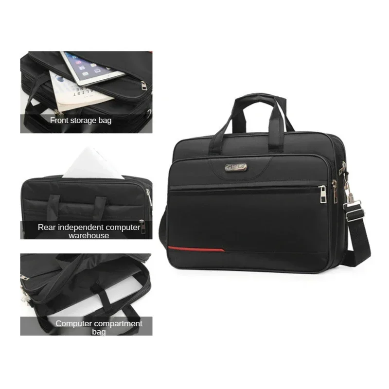 Bolsa para ordenador portátil de gran capacidad para hombre, maletines para documentos de negocios, artículo electrónico, bolsa de almacenamiento de