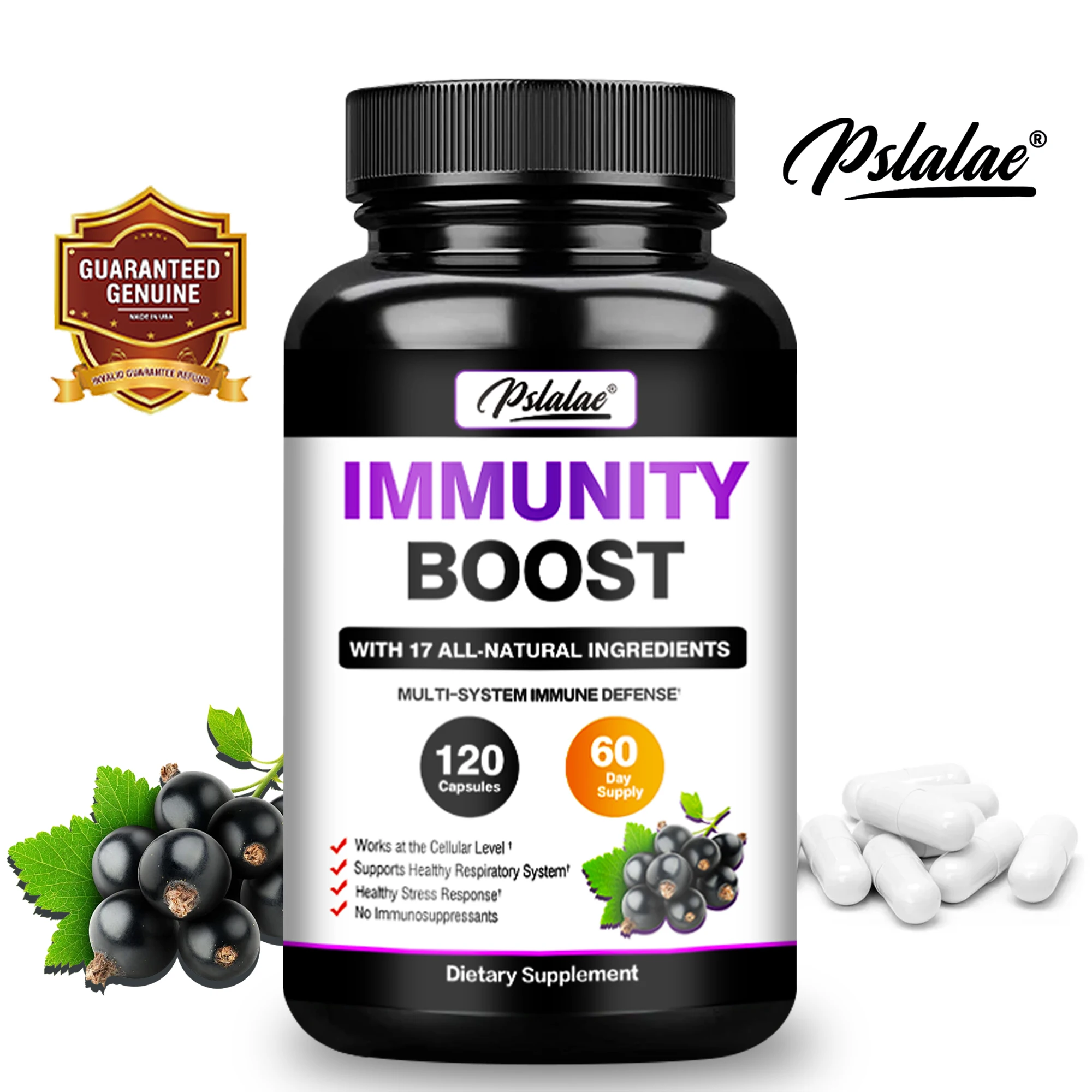 

Immunity Boost Capsules - Boosts Immunity, Enhance Body Defense, Healthy Respiratory System, with Elderberry, Vitamin C, Zinc