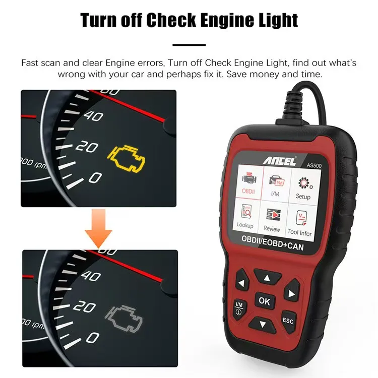 All OBDII functions Multi-languages Car Engine Analyzer Fault Diagnostic Repair Tool Code Reader Data Stream Error Code Clearing view 4