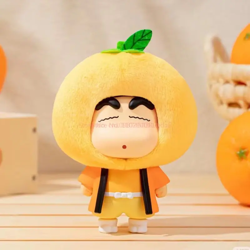 Crayon Shin-Chan Blind Box Speelgoed Authentieke Fruit House Series Pluche Design Sleutelhangers Hangers Halloween Trendy Geschenken