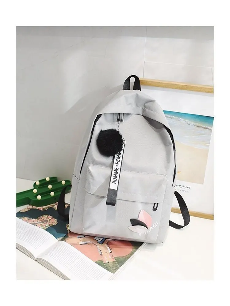 New Street Trend Leaves Printed Canvas Casual Shoulder Bag Oxford Cloth Large-capacity Travel Backpack Male And Female Guess Bag