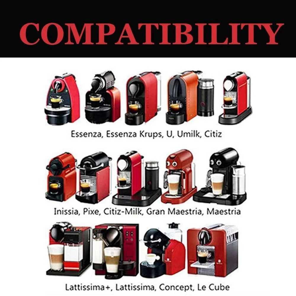 5 uds filtros de café para Nespresso acero inoxidable Mech cápsula de café recargable cápsula gotero cesta taza Cafeteira