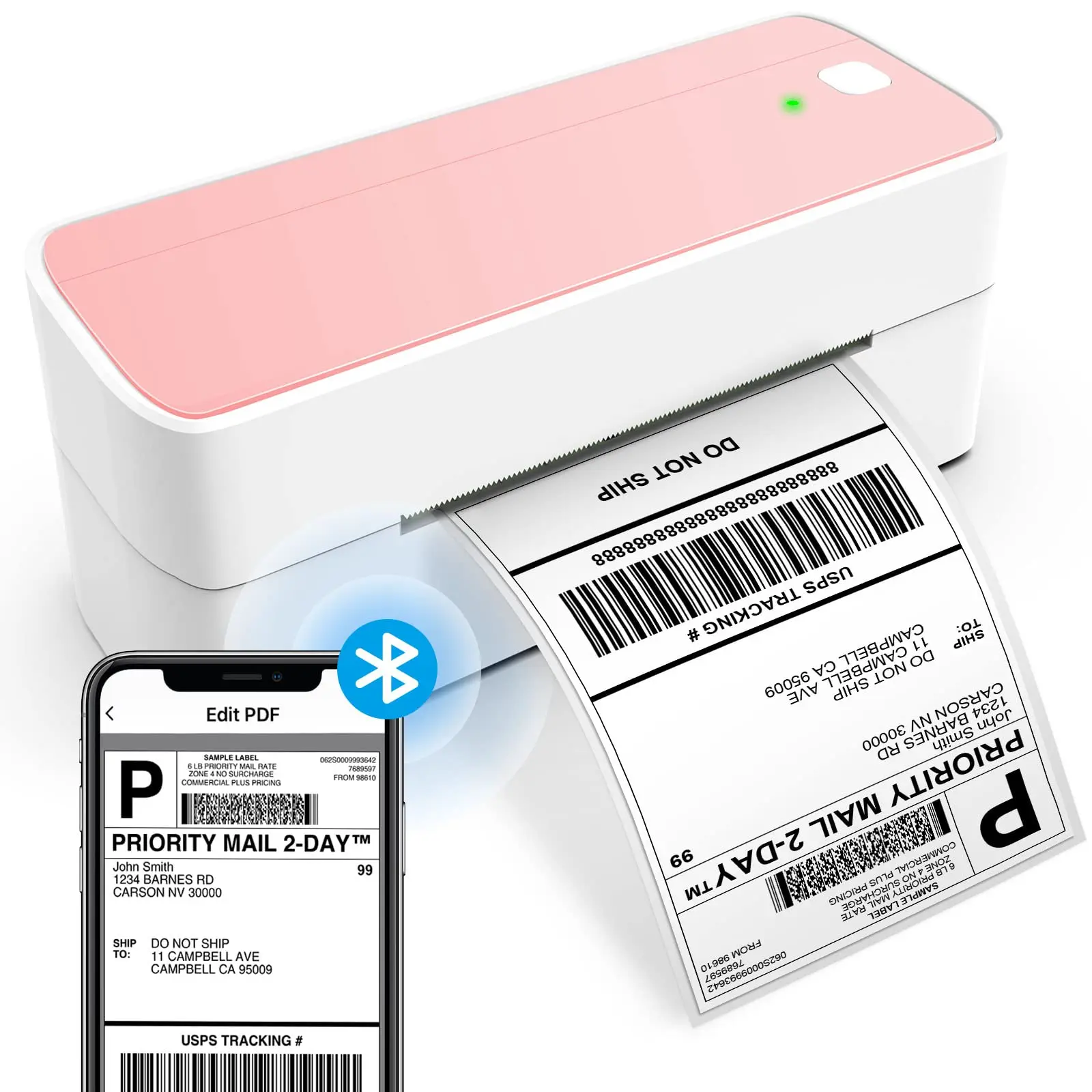 Phomemo Bluetooth 118mm Shipping Thermal Label Maker Sticker Printer Portable Address Postage Label Printer Machine Widely Used