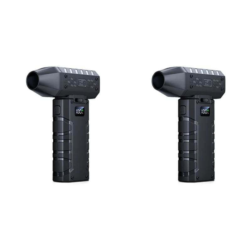 

【Горячая распродажа!】2X воздуходувка, 160000 об/мин, ручной электрический вентилятор, скорость ветра, 52 м/с, бесщеточный двигатель, жестокий вентилятор со светодиодным дисплеем