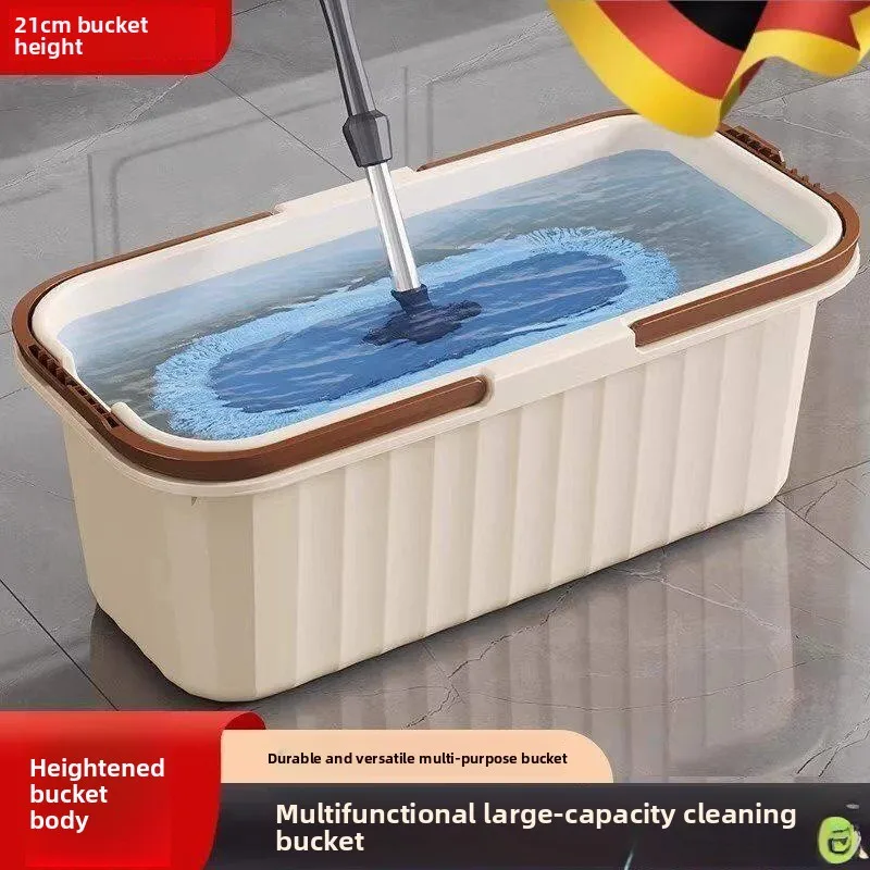 

Thickened Large Capacity Rectangular Plastic Broom Bucket with Double Handles Universal Type Water Storage Bucket for Cleaning