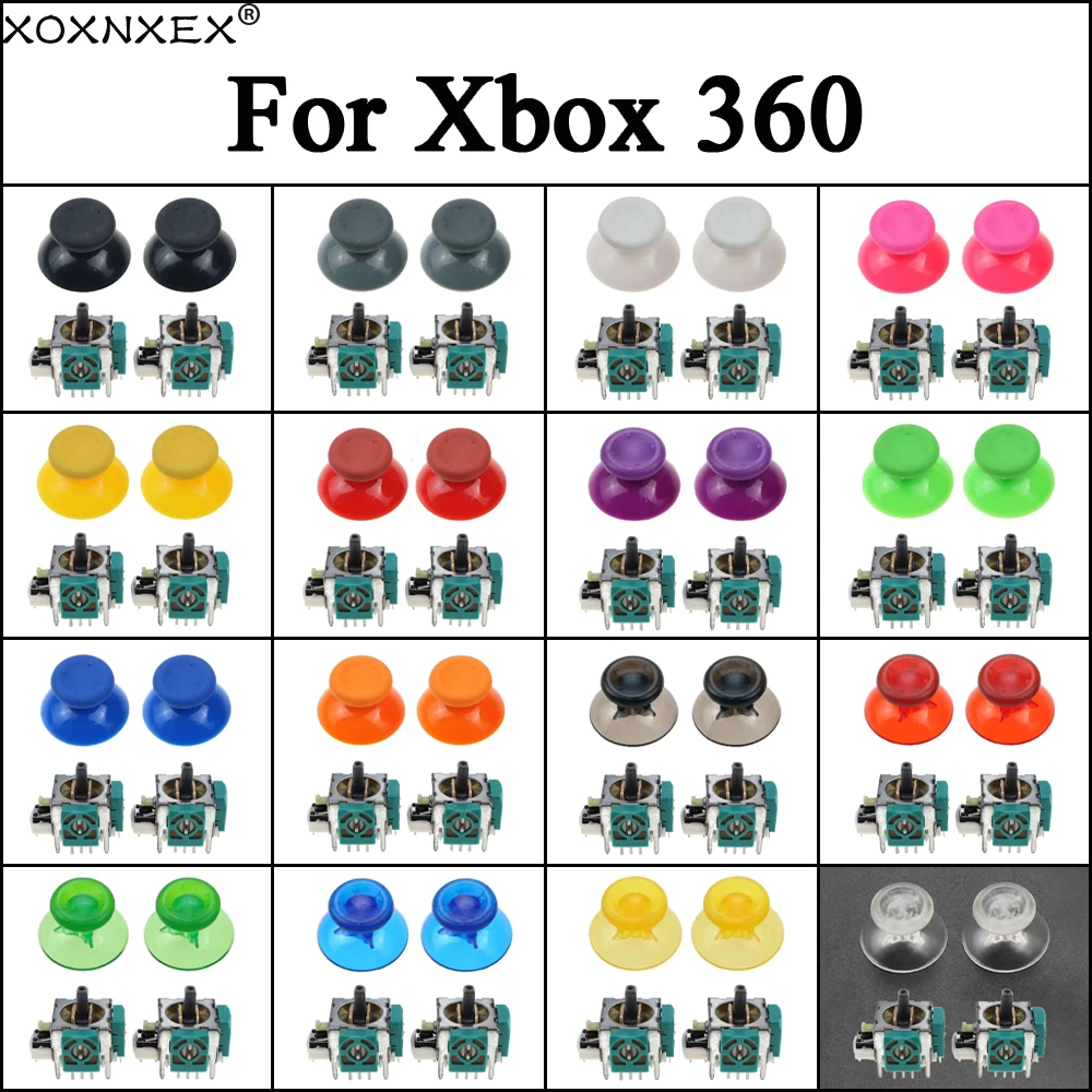 1 مجموعة ثلاثية الأبعاد عصا التحكم التناظرية عصا الاستشعار وحدة الجهد و ThumbStick لوحدة تحكم Microsoft Xbox 360
