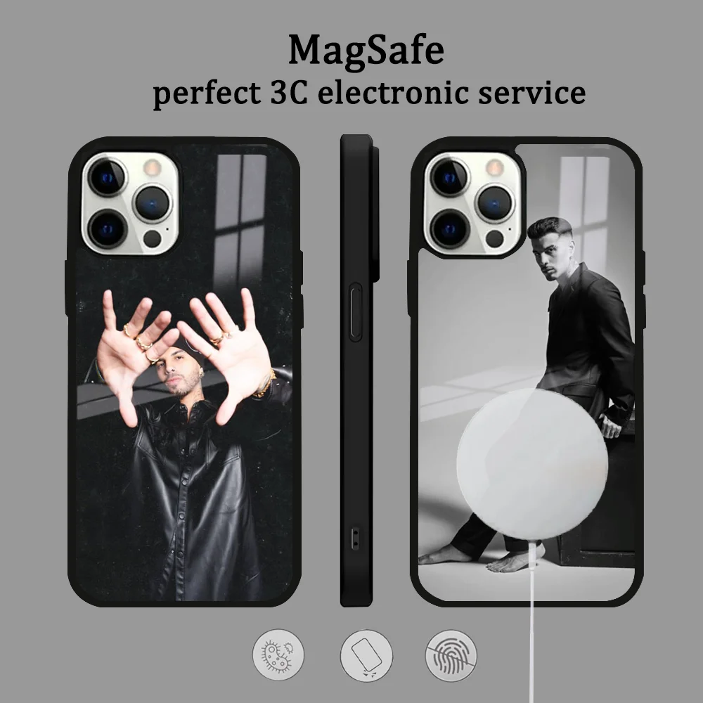 R-Rauw A-Alejandro Rapper Phone Case For IPhone 16 15 14 13 12 11 Pro Max Plus Mini Magsafe Mirror Wireless Magnetic Cover