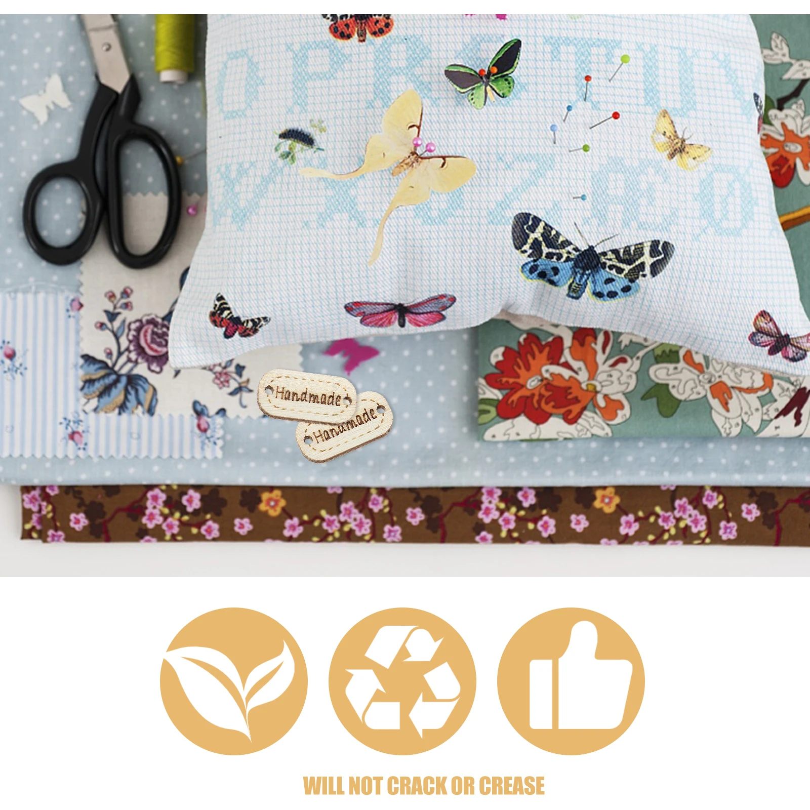 

200pcs Handmade Wood Button Diy Craft Sewing Decoration Scrapbooking Accessory Wooden Button Tag For Making Tools