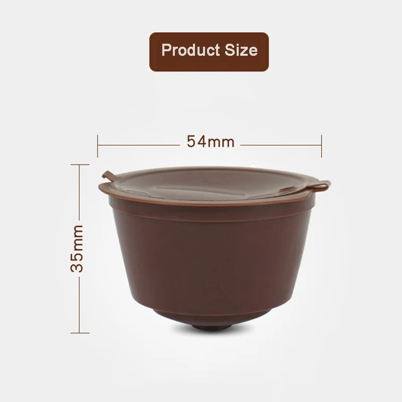 Reusable Coffee Capsule Filter Cup For Nescafe Dolce Gusto Refillable Caps Spoon Coffee Strainer Tea Basket Kitchen Accessory