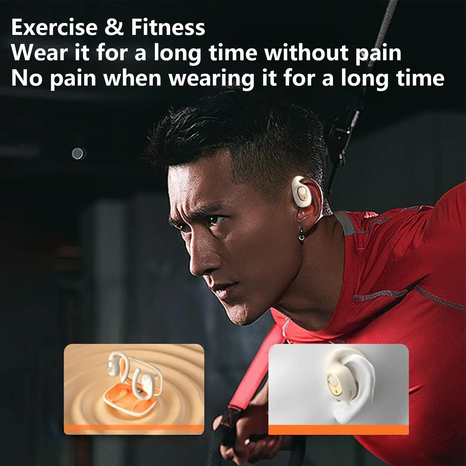 سماعات رأس لاسلكية عالية الدقة فوق الأذن سدادات أذن ستيريو شاشة ديجيتال للرجال والنساء في صالة الألعاب الرياضية والجري