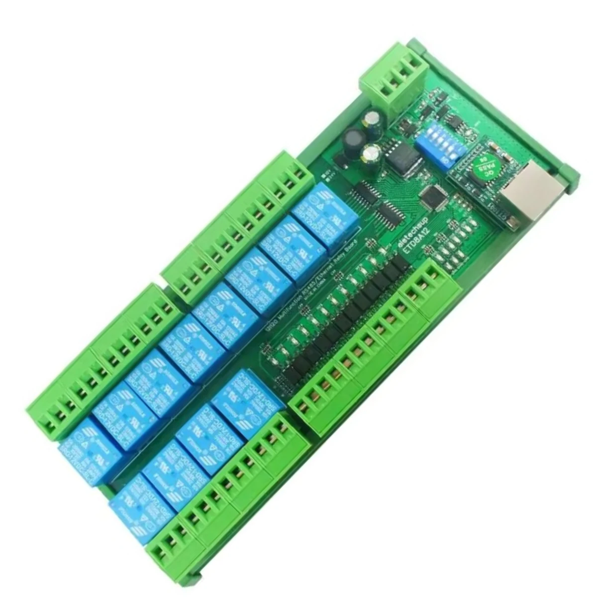 2 IN1 12Ch Ethernet/RS485 Relay Module Modbus RTU TCP/IP UART Network controller Switch Board for PLC PTZ Camera Motor LED