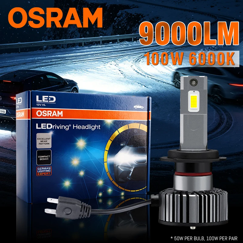 OSRAM 100W H7 H4 H11 Led Light Bulbs High Power Car Headlights H8 9005 HB3 9006 HB4 9012 HIR2 Fog Lamps H7 LED Turbo Error Free