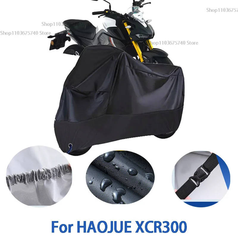 

Motorcycle Full Covers For HAOJUE XCR300 Car Outdoors Sun Protection Dust No Ear Thickened Oxford Clothcover Accessories
