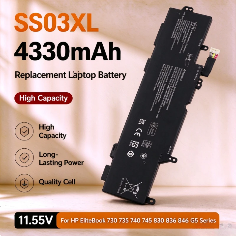 SS03XL 4330mAh Laptop Battery for HP EliteBook 730 735 740 745 755 830 840 G5 HSTNN-LB8G HSTNN-IB8C HSN-I12C HSN-I13C HSN-I16C