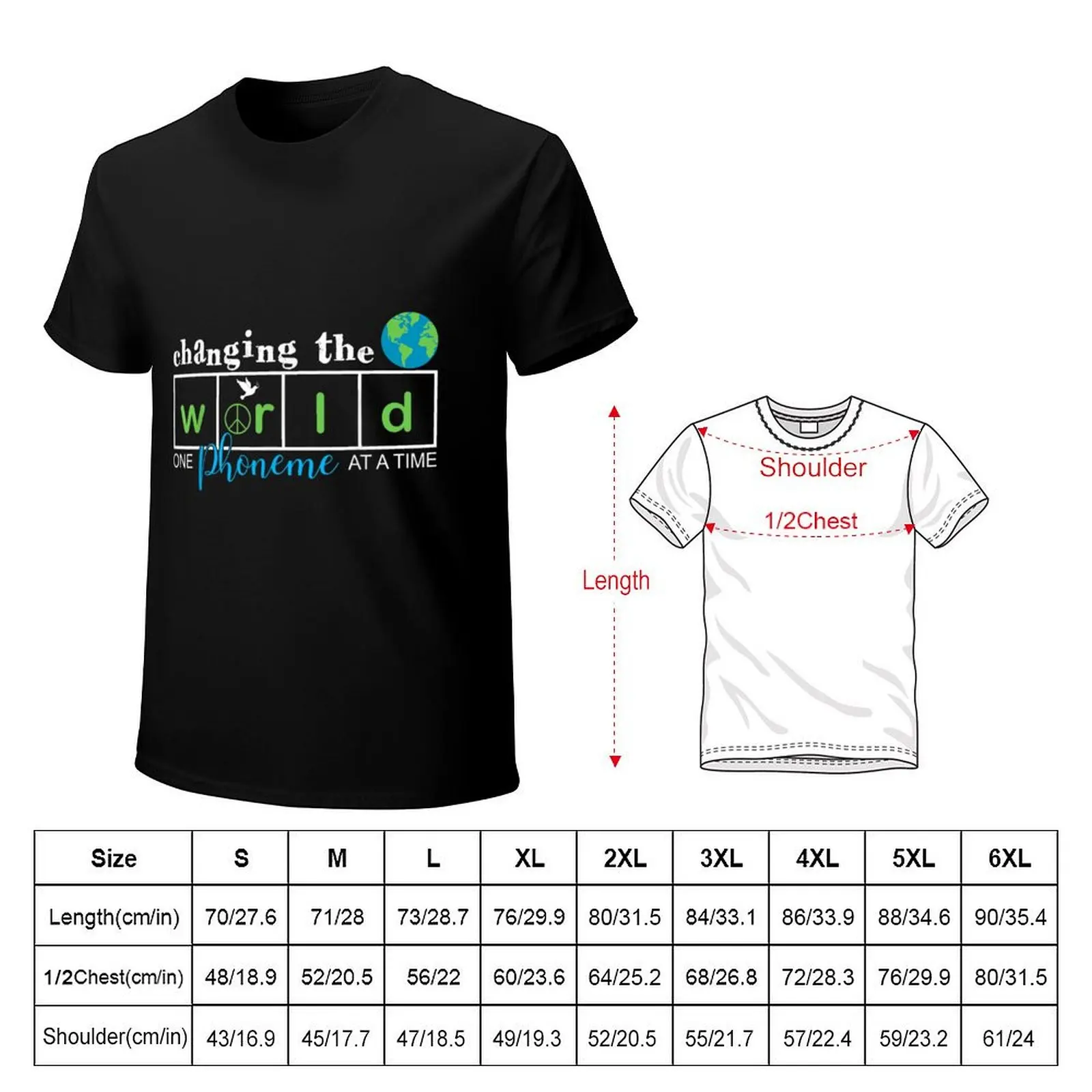 Changing The World One Phoneme At A Time Science Of Reading T-Shirt Running Gym Short Sleeve Sports Tee