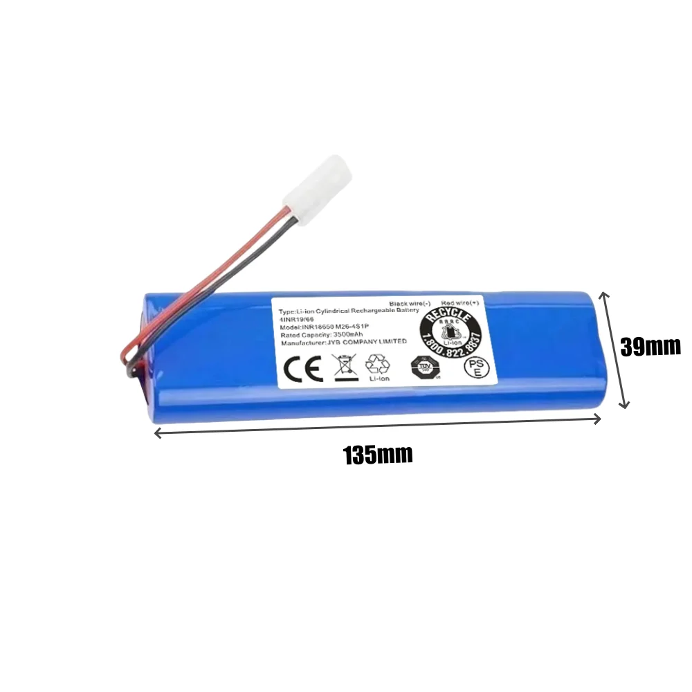 14.8V 6800mAh Li-ion Battery Pack for Tefal X-plorer Serie 75 & 360, D004-ICR-26HE-4S1P Replacement Battery Part SS-2230002528