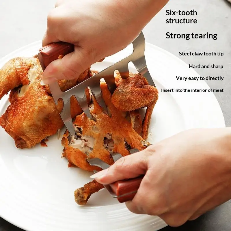 Outdoor BBQ Bear Claws Pull Shred Pork Meat Shredder Fork Clamp Manual Roasting Tool Kitchen Accessories Gadget
