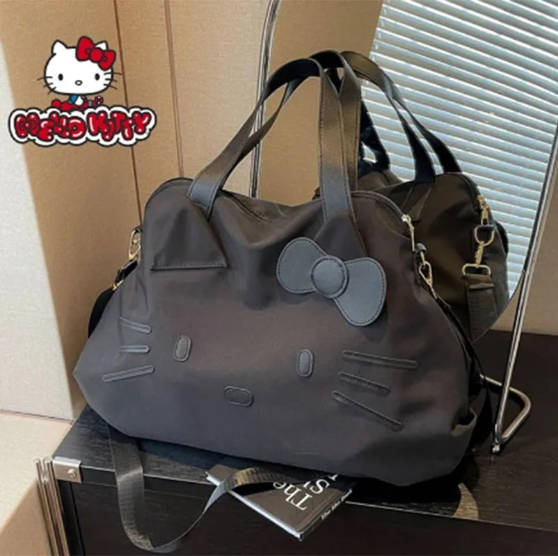 kawaii Sanrio Hello Kitty Y2K Shoulder Bag cute Folding Big Travel Bag Casual Handbag Cartoon Versatile Handbag Portable