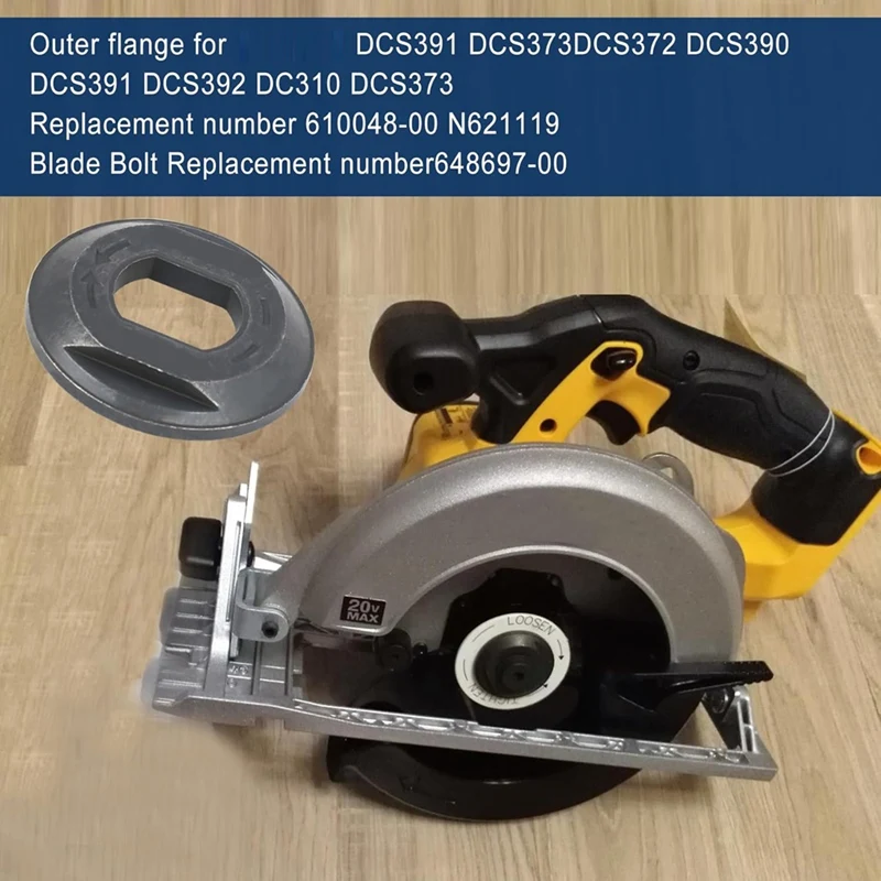 61004800 Steel Outer Clamp Washer,With 648697-00 Circular Saw Blade Bolt Blade Bolt,For Cutting Machines DCS372 DCS390