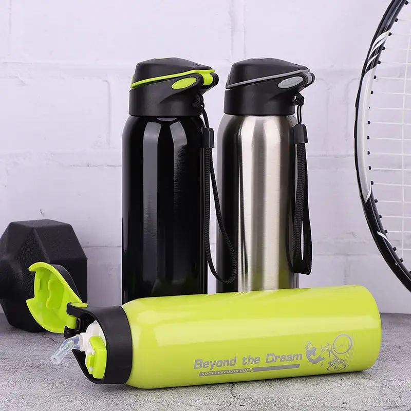 500ML Bike Water Bottle Outdoor Sport Running Mountain Cycling Warm-keeping Bicycle Kettle Drink Bottle Stainless Steel Cup