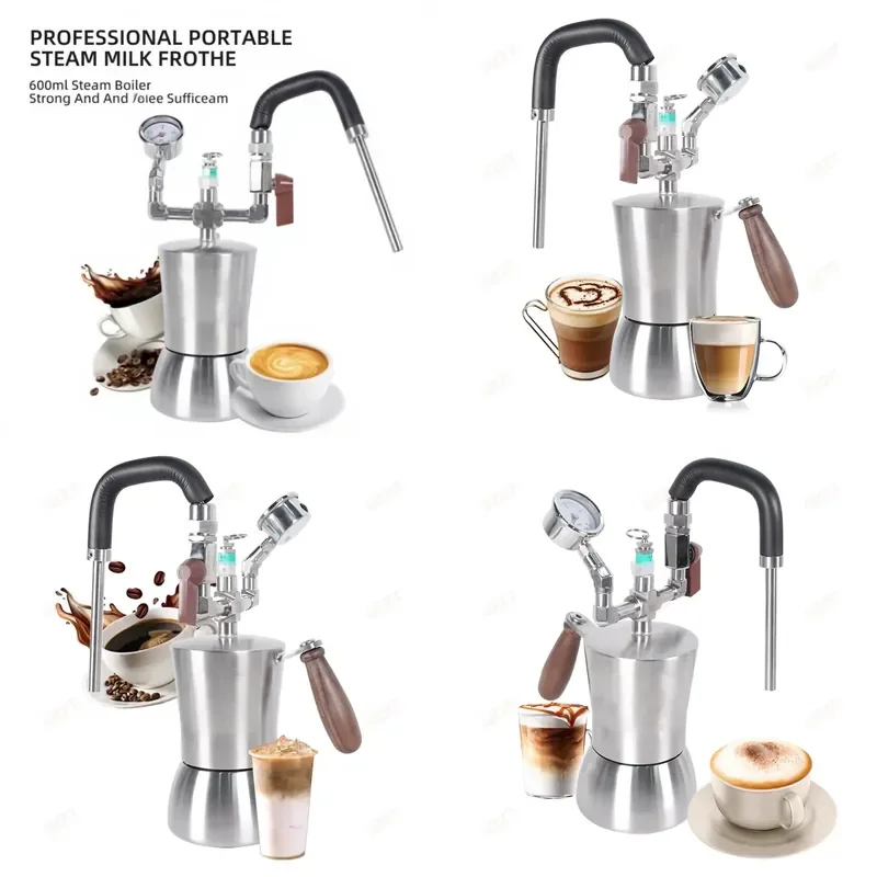 

Multi-purpose Electric Steam Boiling Milk Frothing Machine Factory Wholesale Pull Flower Steam Espresso Coffee Milk Frother