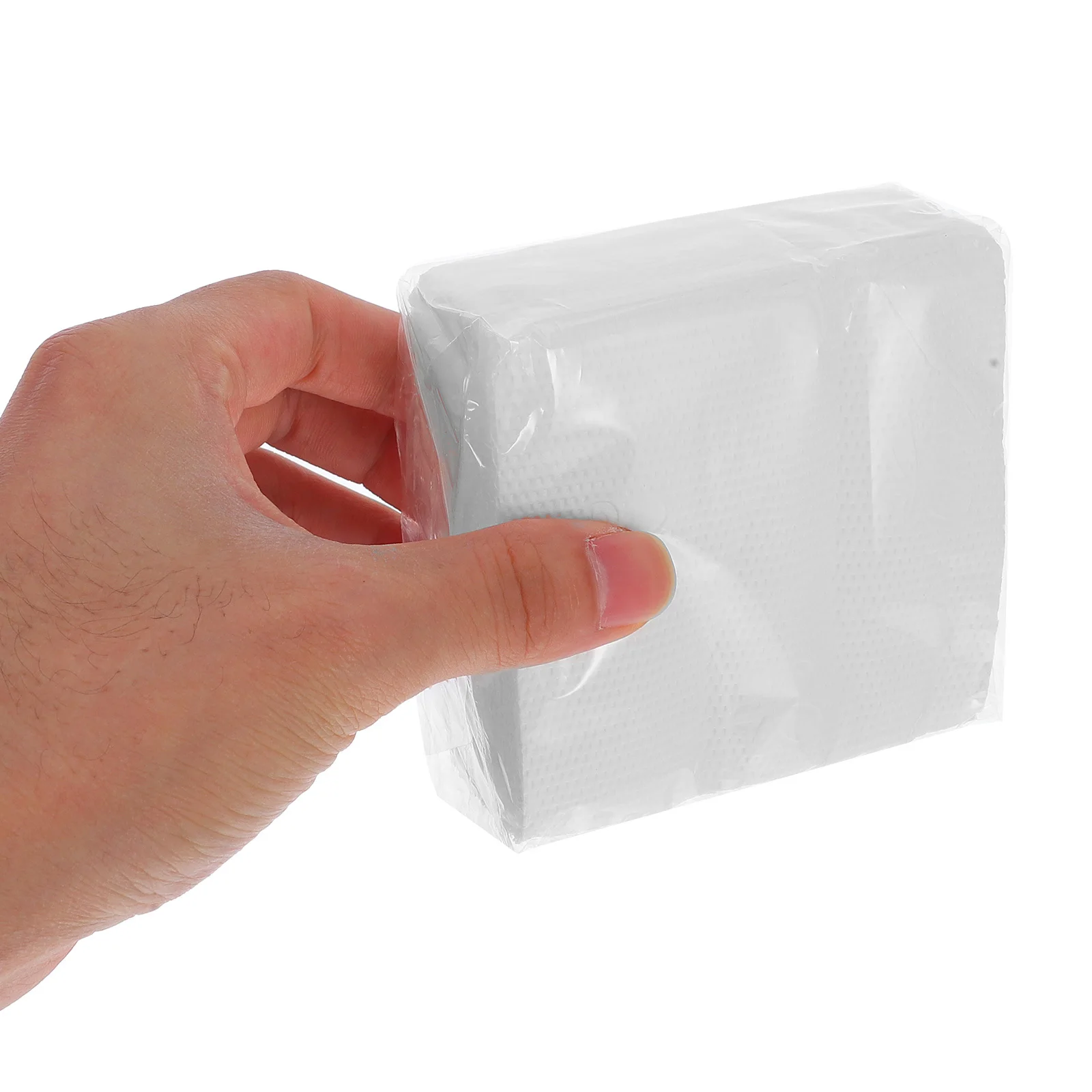 50 قطعة مناديل الوجه السميكة القابلة للطي بحافة منقوشة مناشف اليد للاستعمال مرة واحدة لمطعم الفندق وحفلات الزفاف باللون الأبيض السائب