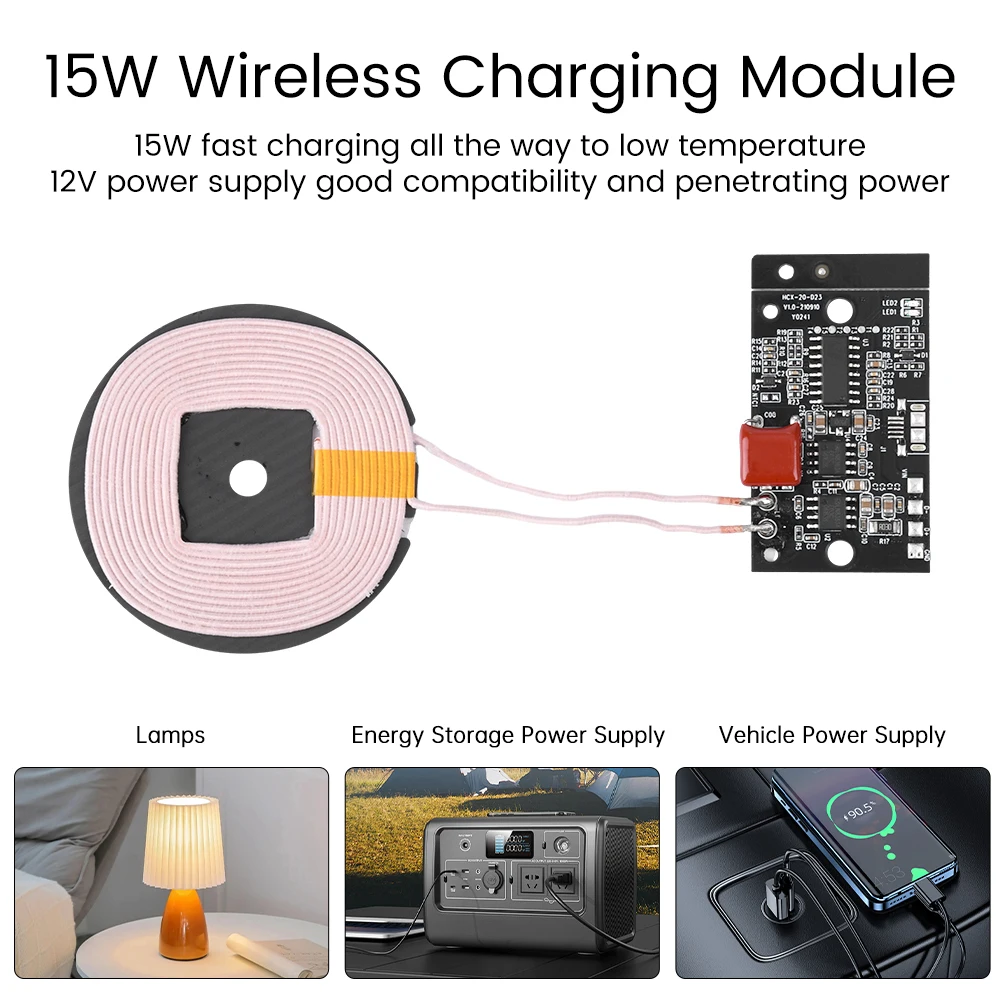 15W 12V Wireless Charger Transmitter Module PCAB Circuit Board For QI Standard Fast Charging Wireless Charger for Mobile Phone