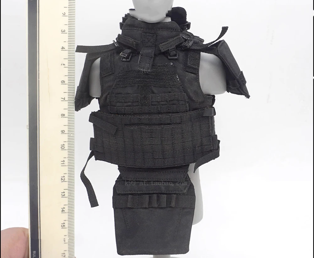 

1/6 DAMTOYS DAM 78095 RUSSIAN Spetsnaz MVD SOBR PKM Gunner Soldier Hang Chest Black Vest Proof with Shoulder Armor For 12" Doll