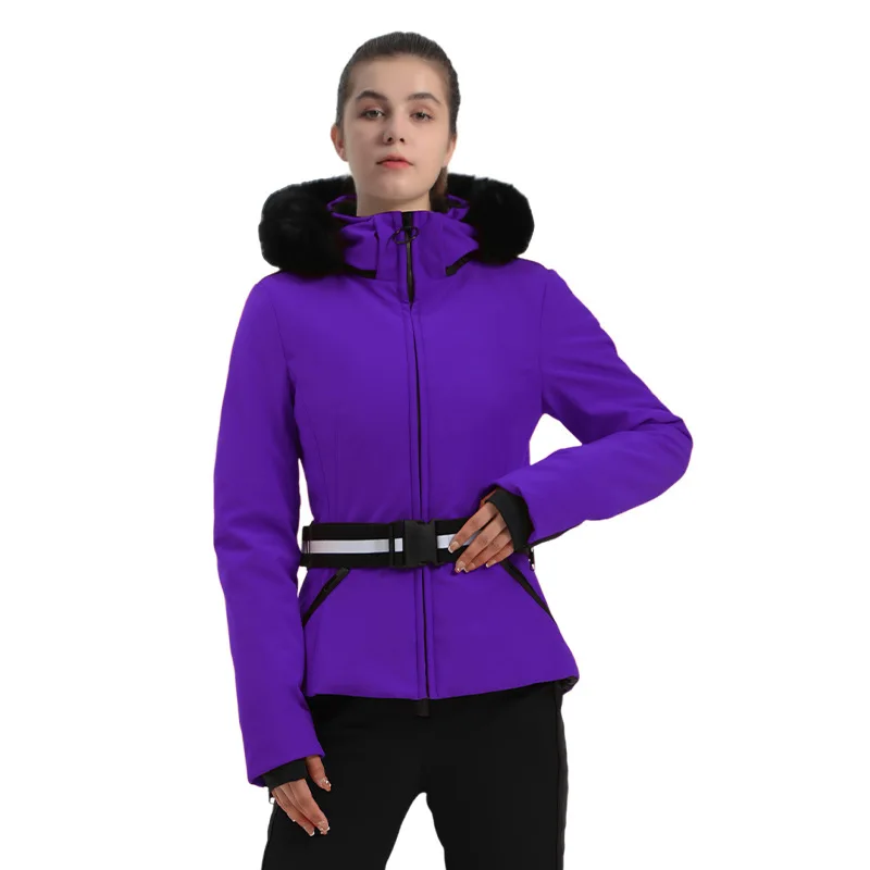 Waterproof Ski Jacket for Women, Windproof Snowboard Clothing, Super Warm Skiing Coat with Waistband, Outdoor Sport Wear, New