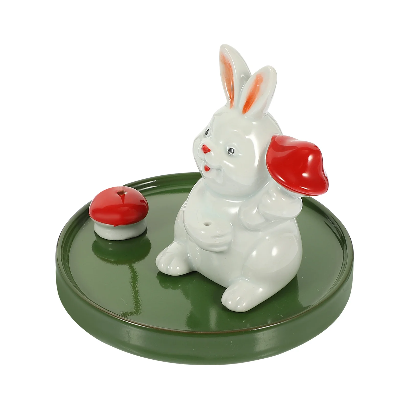 

Ceramic Incense Burner Cartoon Rabbit Shaped Aromatherapy Stove Home Office Decor Aroma Incense Stove Censer Ornament