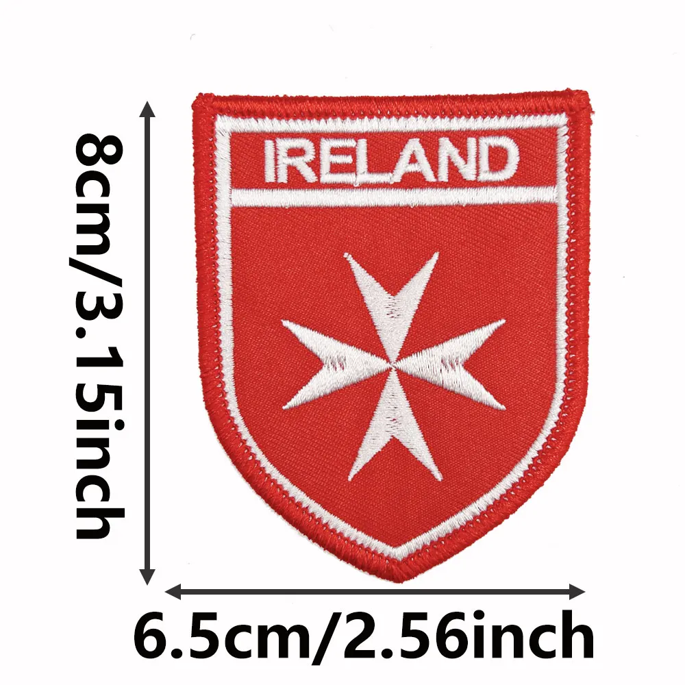 ترتيب مالطا أيرلندا - شارات رقع مطرزة لمجلس الشباب الوطني أيرلندا مع خياطة على الظهر، لحقائب الظهر والسترات
