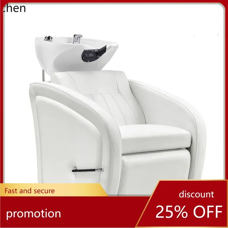 

CZ Салон Шампунь Кровать Парикмахерская Сидячий Тип Подъемник Для Ног Полулежащий Шампунь Кровать Качалка Керамическая Раковина