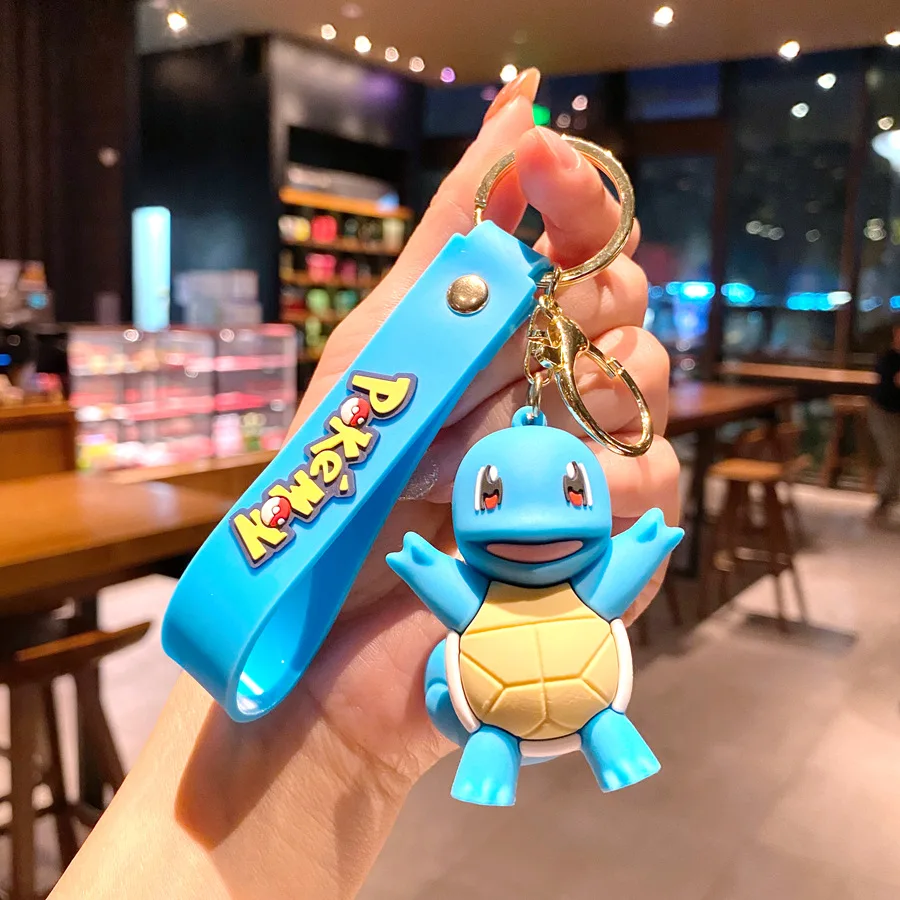 Japońskie Anime Kreskówka Pikachu Charmander Zenigame Pokemon Lalka Brelok Akcesoria do Plecaka Śliczne Zwierzątka Elfki Unisex Otaku Śmieszne