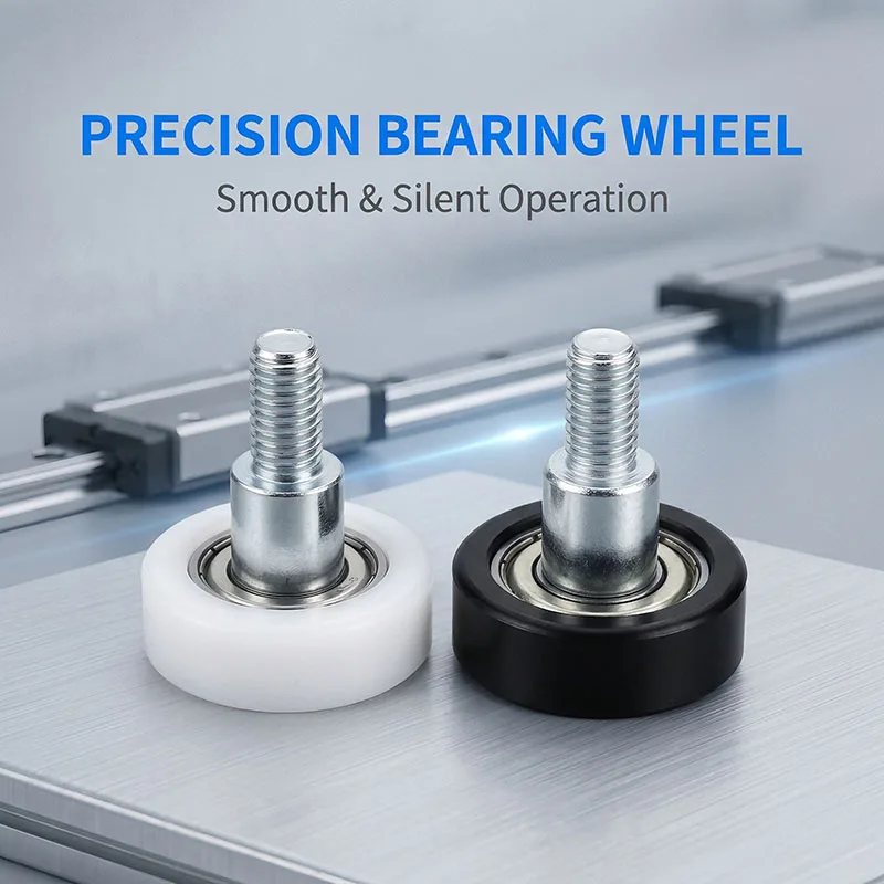 5pcs OD 22mm POM Coated Bearing Rollers With M6 Screw And 625ZZ Bearing BS62522-7C2L8M6 22x7mm Door And Window Guide Wheels ﻿