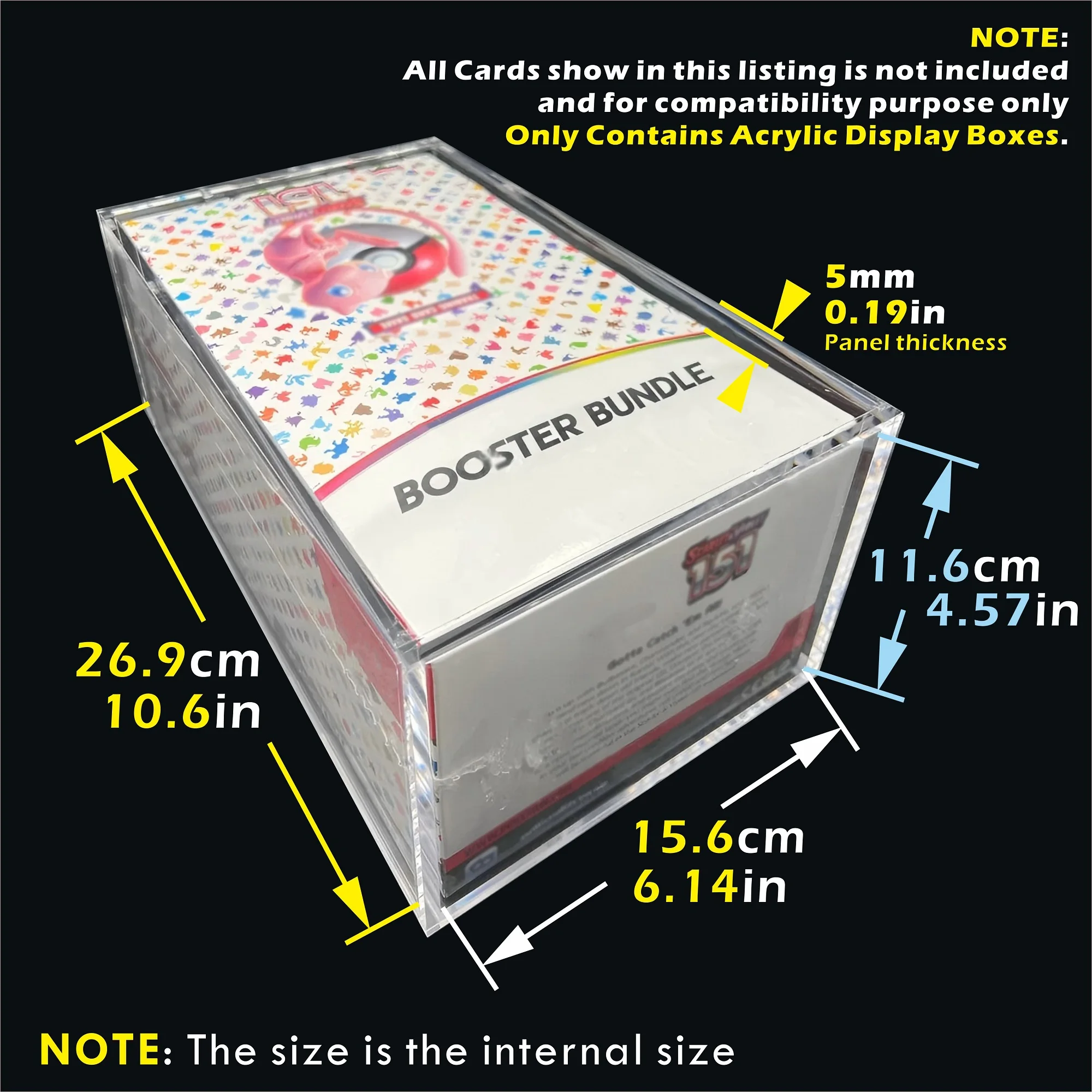 حافظة عرض مغناطيسية من الأكريليك لحزمة معززة (10 حزمة) حافظات عرض شفافة للمقتنيات