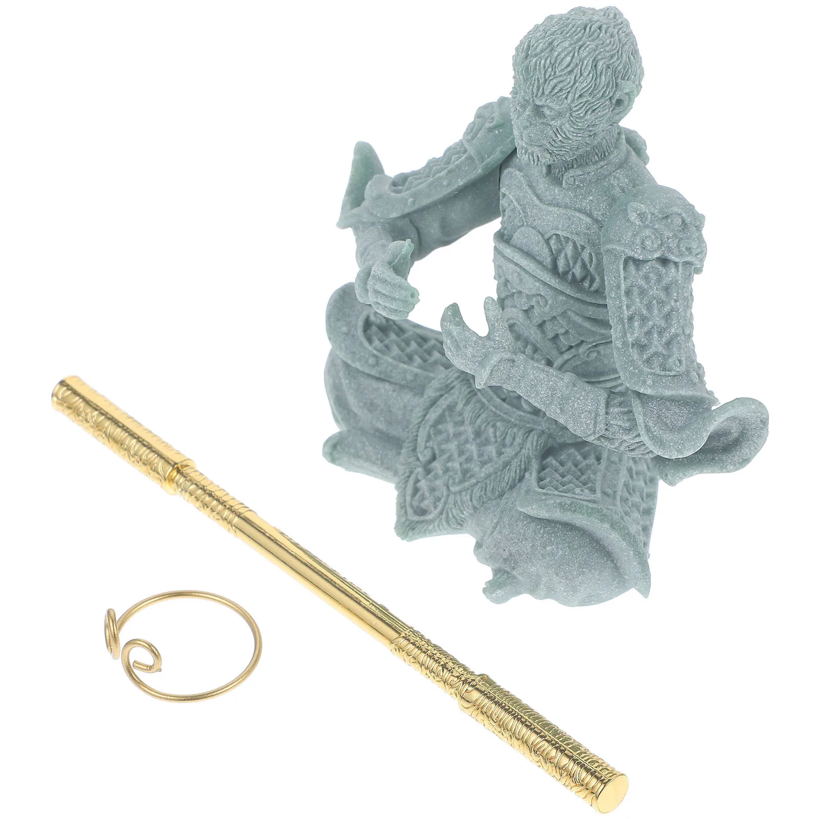 

Monkey Tea Pet Sandstone Sculpture Desktop Decoration For Office Home Study Car Indoor Tabletop Decor Statue Craft Ornament