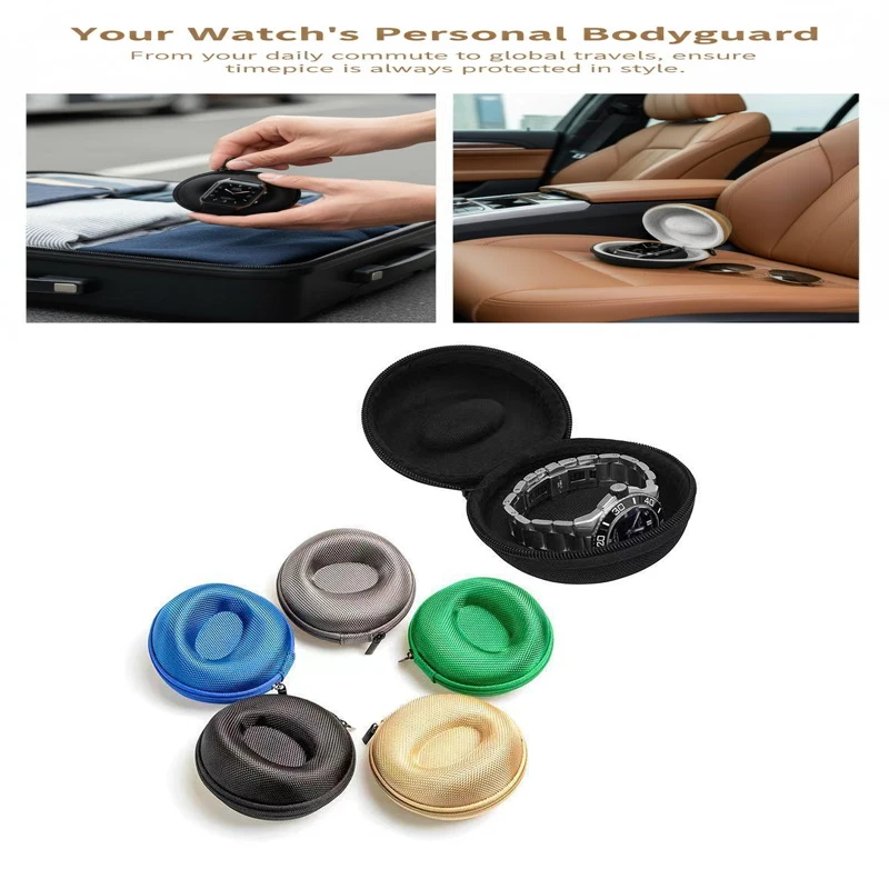 1Pcs Shockproof Impact Resistant Portable Storage Box Single Watch Travel Case For Smart Watch Wristwatch Daily Outdoor Carry