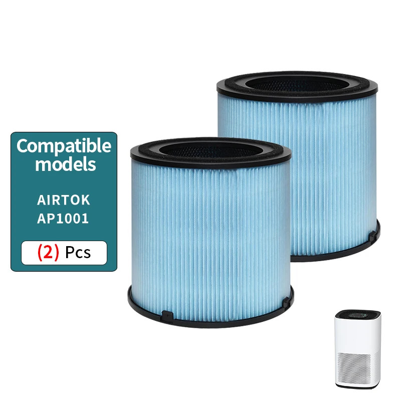 AP1001 Filter Replacement, Compatible with AP1001 Air Purifier, Part Number AP1001-RF, 5-Layer Purification System, 2 Pack