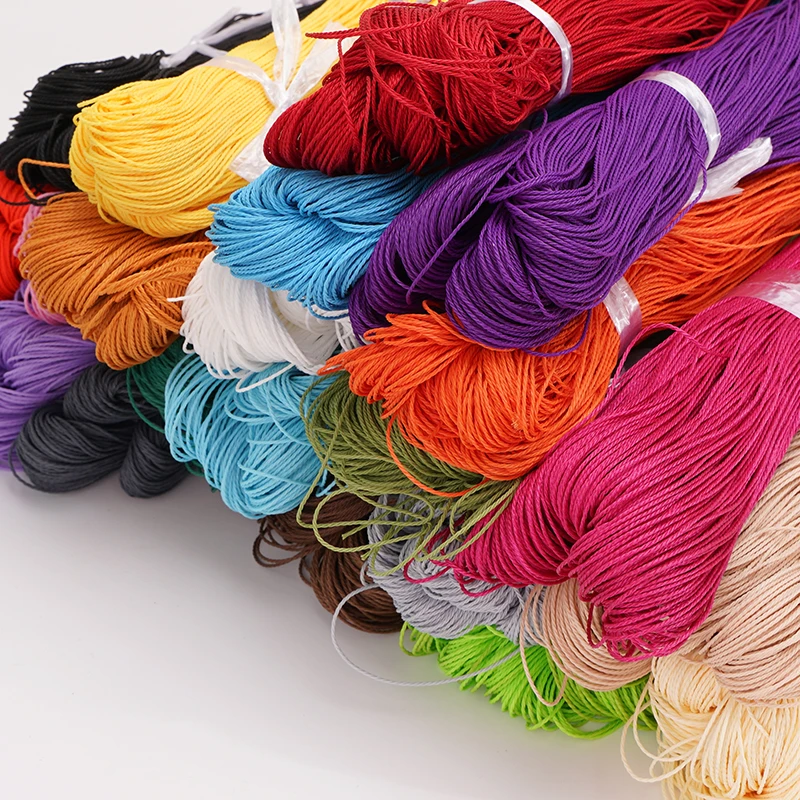 

450Meters 1mm Waxed String Polyester Beading Cord Rope For Needlework Crafts Tassel Charms Making Weaving DIY Sewing Accessories