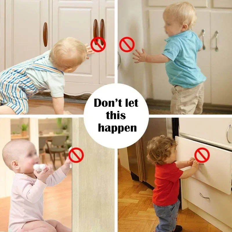 Invisible Magnetic Cabinet Drawer Lock No Drilling Baby Proofing Limiter Children Infant Household Safety Protection Accessory - view 3