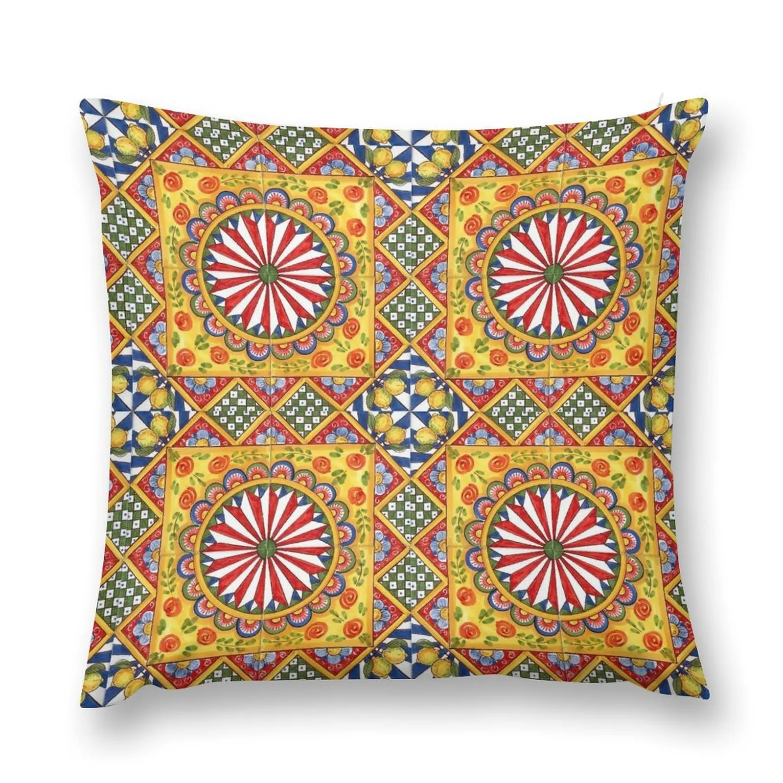 Sicilian Style IV Throw Pillow pillow cover luxury Sitting Cushion Cushions For Sofa Pillow Case Christmas