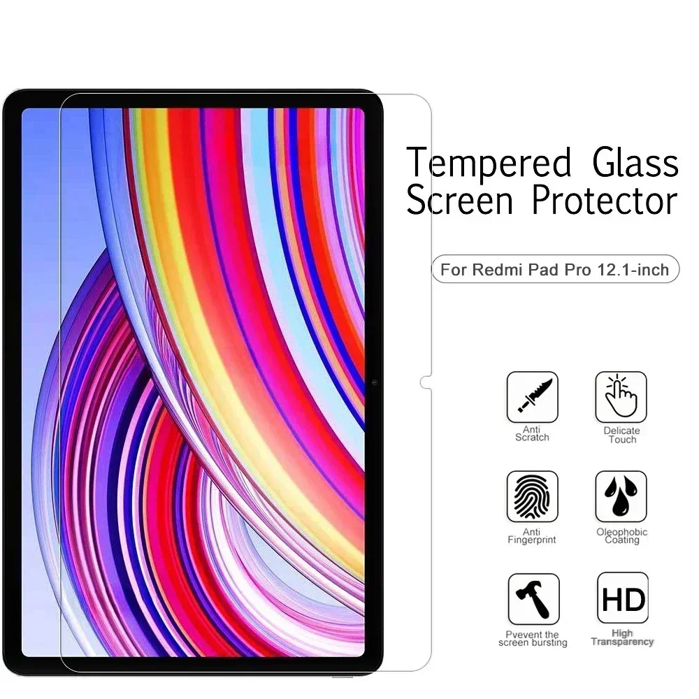 PCS Scratch Proof HD Temperd Glass Screen Protector For Xiaomi Redmi Pad Pro 12.1-inch Redmi Tablet Protective Film Oil-coating