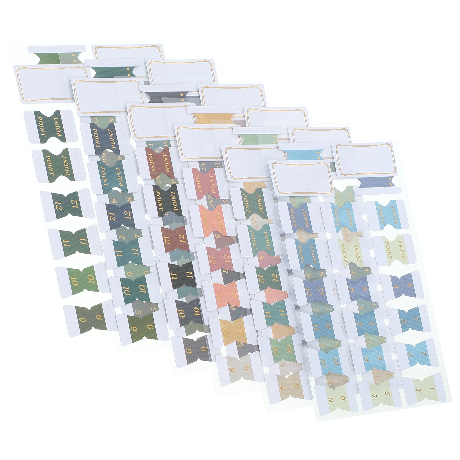 

6 Sheets Sticky Index Tabs for Books Colorful Page Markers Writable Annotation Supplies for Planners Folders Diaries Catalogs
