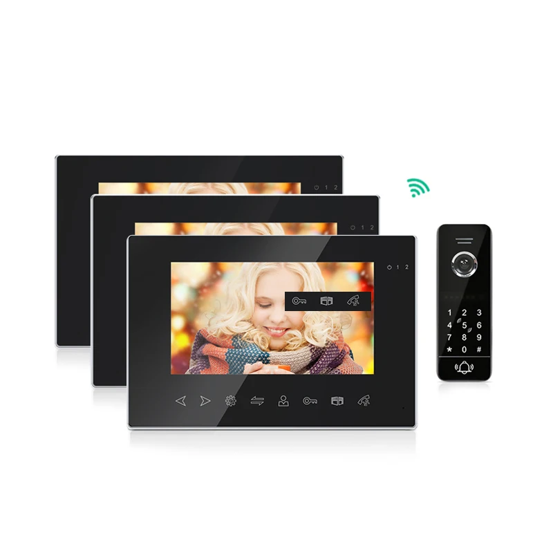 7inch Tuya Smart Video Intercom for Home with Code Access Control and Mobile Function