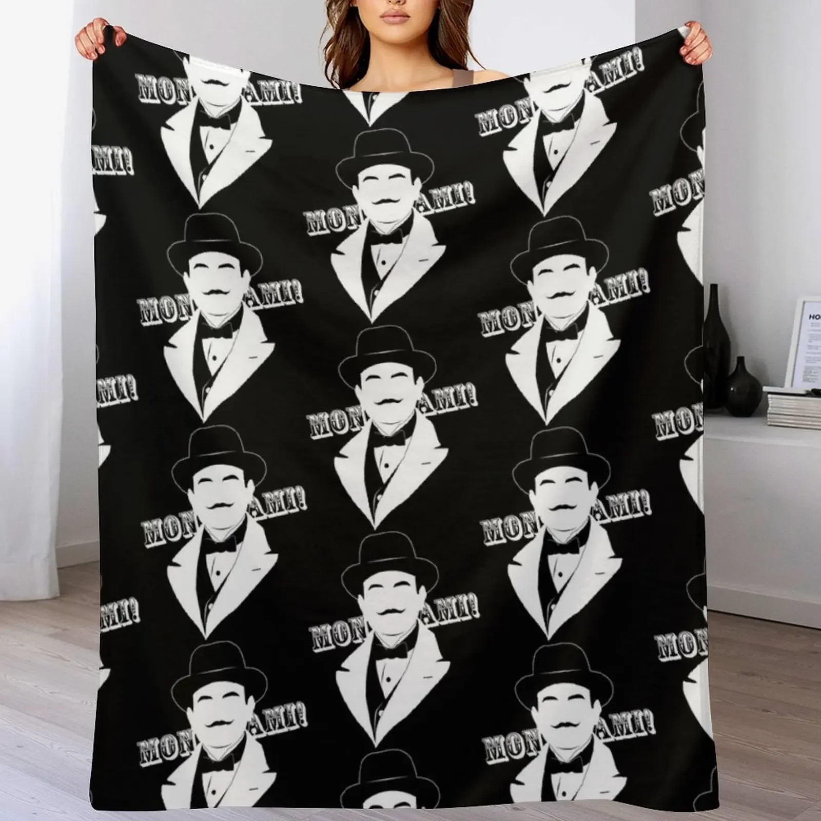 Mon ami! Throw Blanket Year Round Soft Comfortable Blanket for Home