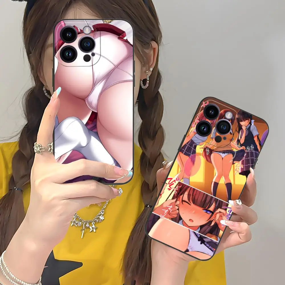 أنيمي Waifu هنتاي قضية الهاتف المحمول آيفون 17 16 15 14 13 12 11 X XR XS 8 7 برو ماكس زائد لون صغير واقية جميلة