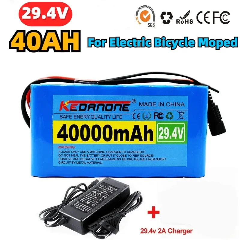 

24V 40Ah 7S3P 18650 Li-ion Battery Pack 29.4V 30000mAh Electric Bicycle Moped /Electric/Lithium Ion Battery Pack+ 2A Charger