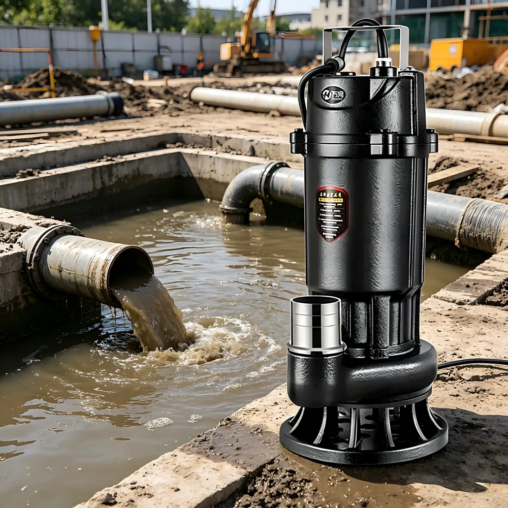 Bomba de corte para aguas residuales 220V, bomba sumergible pequeña para hogar, bomba para lodos y heces, bomba para tanque séptico, máquina de bombeo