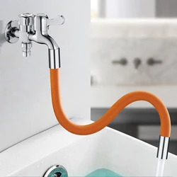 Faucet Extension Extender Kitchen Sink Bathroom Adjustable Free Bending Splashproof 360 Degree Extension Tube Water Tap Adapter