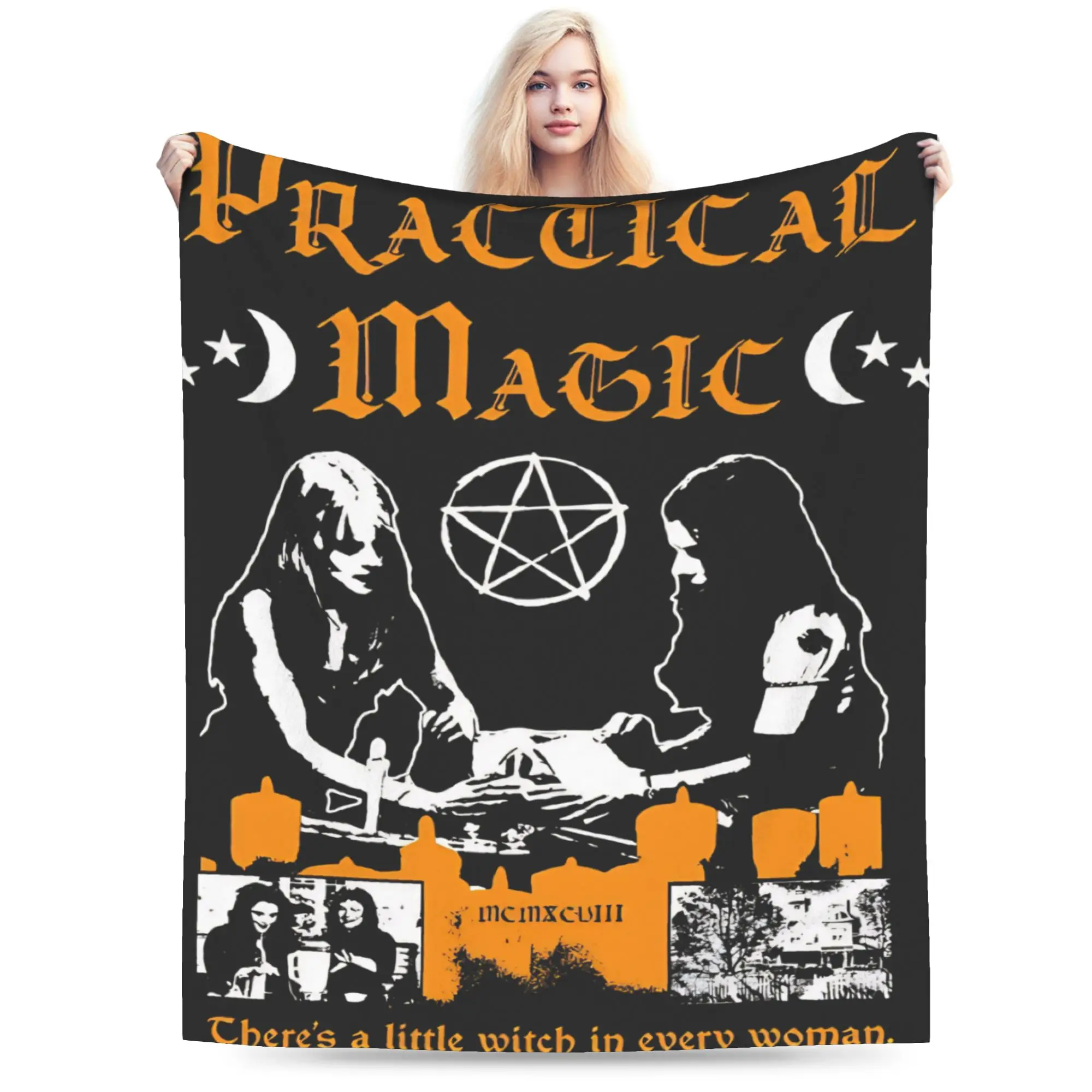 Cozy Practical Magic Witchcraft Witches Pentagram Occult Witchy Blanket Merch Sofa Decorative  Throw Blankets